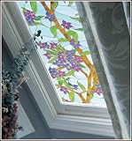 Wallpaper For Windows Biscayne 32 x 74 Privacy Stained Glass Window Film