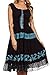 Sakkas Monica Boho Smocked Waist Sleeveless Mid-Length Embroidered Batik Dress