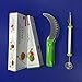 New Watermelon Slicer Corer Server Watermelon Carving Knife Baller Anti-Slip Stainless Steel Watermelon Slicer Corer Tongs With Plastic Handle Camping Outdoors