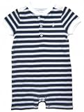 Ralph Lauren Infant One-piece in Blue Stripes, White Pony