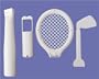 Nintendo Wii Sports Pack- Tennis Racket, Baseball Bat, Golf Club