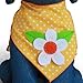 Tail Trends Dog Bandanas for Every Dog Occasion with Sunflower Summer Spring Nature Handmade Appliques - 100% Cotton