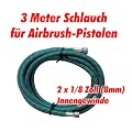 AT- Airbrush Hose (Schlauch) AT-H-01, 3 Meter Schlauch f�r Airbrushpistolen 2 x 1/8 Zoll (8mm) Innengewinde