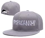 ZZZB Propagandhi Band Logo Adjustable Snapback Embroidery Hats Caps - Grey