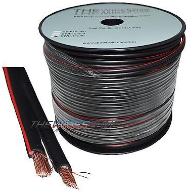 TWZ True 10 Gauge 100' Feet Black PVC Super Flex Speaker Wire for Home/car Audio