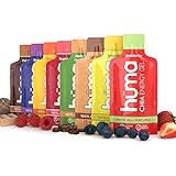 Huma Chia Energy Gel, Variety Pack, 12 Gels - Premier Sports Nutrition for Endurance Exercise - 8 Flavors