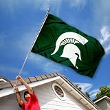 Michigan State Spartans MSU Sparty University Large College Flag