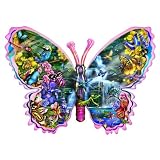 Butterfly Waterfall Shaped Jigsaw Puzzle by Lori Schory