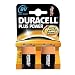 Duracell MN1604 Plus Power Alkaline 9V Size Batteries (Pack of 2)