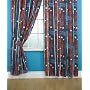 CharacterWorld Disney Cars Stripe Hornet & Mcqueen 72" Curtains Including Tie backs