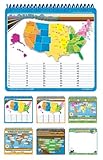 Board Dudes Wire Bound Dry Erase Activity Book - Geography (11220UA-4)