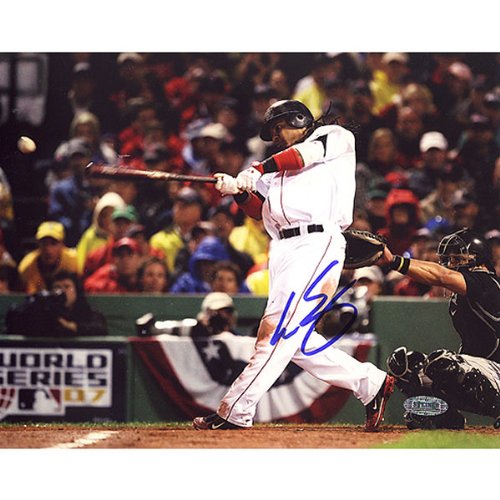 Manny Ramirez Boston Red Sox - 2007 WS Game 1 RBI - Autographed 8x10 Photograph