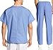 Cherokee Mens Workwear Scrub Set Medical/Dentist Uniform V-neck Top & Cargo Pant (Ciel, Medium)