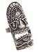 Unique ZAD Tiki Fashion Ring Antique Silver Tone Adjustable Band
