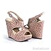 HerStyle Women's Marnee 5-inch Manmade Wedge Sandal with Delicate Perforated Straps