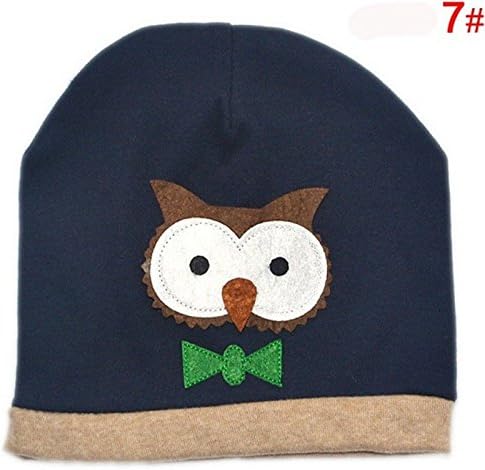 Winter Children baby beanie hats Kids lovely owl Knitted hats Infant hats Soft cotton Spring Autumn Hats Children's Cap 1pc (Dark Blue)