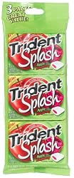 Trident Splash Apple Raspberry Sugarless (9 Piece) Gum, 3-Count Multi-Packs (Pack of 20)