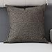 Jepeak Burlap Linen Charcoal Grey Pillow Cover Cushion Case, 24x24 Inch Farmhouse Modern Decorative Solid Square Throw Pillow Cover for Sofa Couch Livingroom Home Decoration
