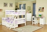 Twin over Full Mission Bunk Bed with Drawers in White