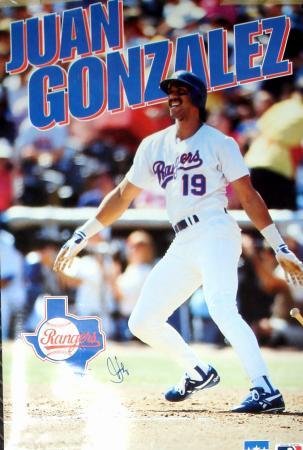 Juan Gonzalez autographed poster Texas Rangers - Autographed MLB Photos
