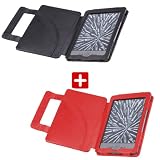 DURAGADGET 2 in 1 - Schutzh�llen im Buch Stil - ma�gefertigt - f�r den Amazon Kindle eReader (Schwarz / Rot)von "DURAGADGET"