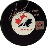 Steve Mason Signed Hockey Puck Team Canada Logo Mvp 09