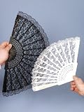 Spitzenfächer, schwarz