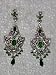 Designer Zircon Silver Gold Plated Earrings embellished with Zircon