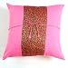 Handmade Deluxe Cushion Cover / Pillow Sham With Silky Pink-Fuchsia Fusion Filigree Detail