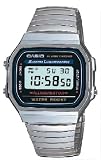 Casio -A168WA-1WYEF - Montre Homme- Quartz digitale - Chronographe - Bracelet acier