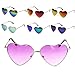 FUNOC® Retro Metal Frame Heart Shaped Shape Gradient Sunglasses Eyewear