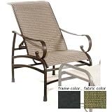 Barcelona Aluminum Sling Recliner With Night Sky Frame And B0808 Fabric