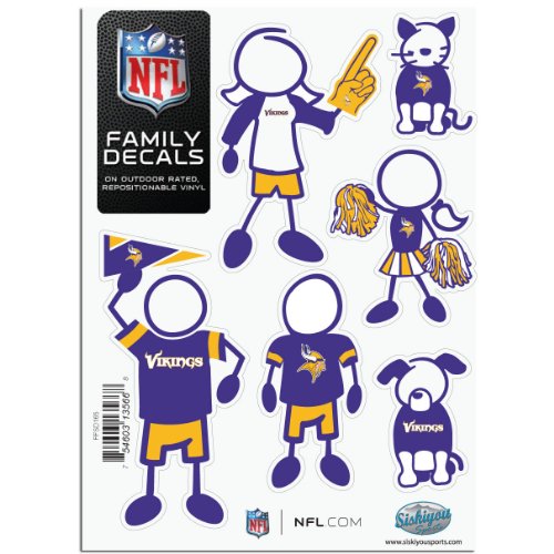 NFL Minnesota Vikings Small Family Decal Set