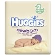 Huggies Newborn Size 2 Nappies 2 Economy Packs x 62, total 124 Nappies (Pack of 2)'