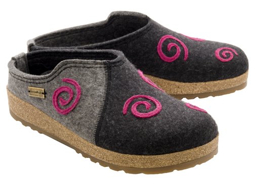 Haflinger Women's Gz Avery Clog,Charcoal/Grey,38