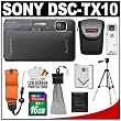 Sony Cyber-Shot DSC-TX10 Shock & Waterproof Digital Camera (Black) with 16GB Card + Battery + Floating Strap + Case + Tripod + Accessory Kit Sony Cyber-Shot DSC-TX10 Shock & Waterproof Digital Camera (Black) with 16GB Card + Battery + Floating Strap + Case + Tripod + Accessory Kit