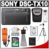 Sony Cyber-Shot DSC-TX10 Shock & Waterproof Digital Camera (Black) with 16G ....