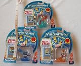 Megaman Nt Warrior 3 Small Figure Spoutsoul - Protosoul - Torchsoul By Mattel in 2004 - figures are about 2" inches tallIMAGE