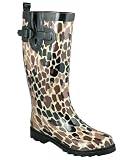 Capelli New York Shiny Party Animal Printed Ladies Rain Boot