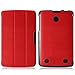 MoKo LG G Pad 7.0 Case - Ultra Slim Smart-shell Stand Case for LG G Pad V400 / V410 (LTE) / VK410 / UK410 / LK430 (G Pad F7.0) 7-Inch Android Tablet, RED (With Smart Cover Auto Wake / Sleep)