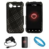 Matte Black with Silver Plaid Design 2 Piece Protective Crystal Hard Shield ....