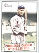 2010 Topps Heritage #407 Ty Cobb BT - Detroit Tigers (Baseball Thrills) (Baseball Cards)