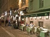 Restaurants on Rue Des Marronniers, Lyon, Rhone, France Art Photographic Poster Print by Charles Bowman, 12x9