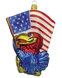 Champion Treasures NCAA Kansas Jayhawks Mascot Figural Glass Ornament
