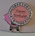Happy Birthday Ball Marker & Clip Made w/Genuine Swarovski Crystals