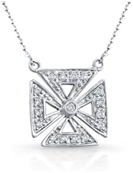 14k White Gold Diamond Chopper Necklace (1/5cttw, IJ, I1-I2)