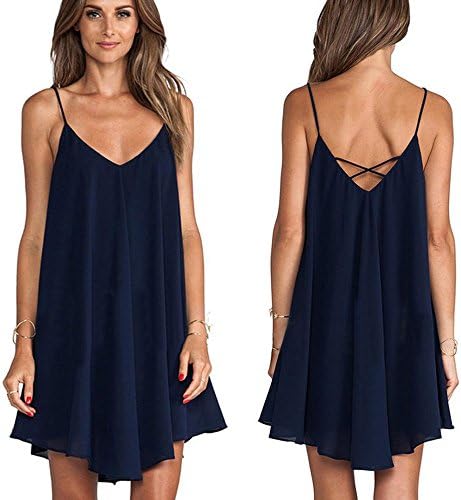 New Summer Sexy Women Sleeveless Party Dress Evening Cocktail Casual Mini Dress (XL)
