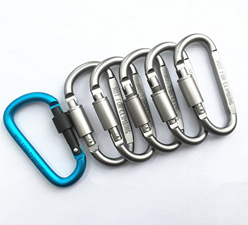 Cy3lf aluminum alloy carabiner screw lock hooks, practical spring…