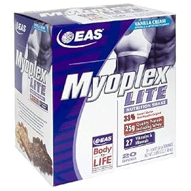 EAS Myoplex Lite Meal Replacement Powder, Vanilla Cream, 1.9-Ounce Packets in 20-Count Box 