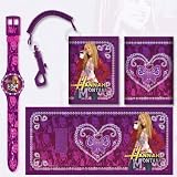 Eigenschaften Joy Toy / Uhr und Brieftaschen Set Hannah Montana Groesse: 16 x 26 cm Farbe: lila Lieferumfang: 2teilig